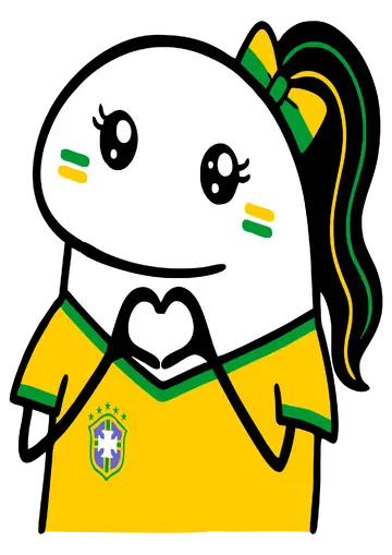 Flork Menina Torcedora Fazendo Coração PNG
