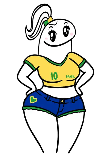 Flork Feminina Torcedora do Brasil PNG