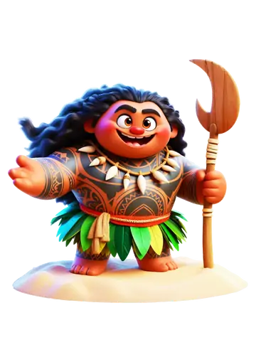 Maui Moana com Anzol Mágico PNG