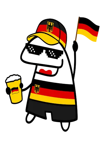 Flork Torcedor da Alemanha com Cerveja PNG