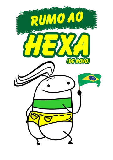 Flork Torcedora Dançando Rumo ao Hexa PNG