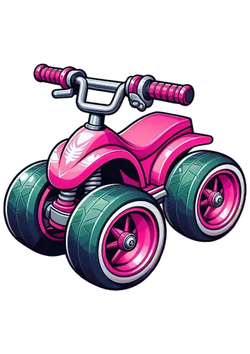 Quadriciclo de Brinquedo Rosa Infantil PNG