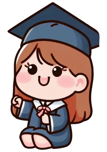 Menina Formanda Fofa com Capelo PNG