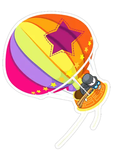 Bita no Balão de Ar Quente PNG