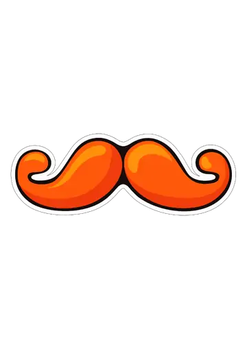 Bigode Laranja do Mundo Bita PNG