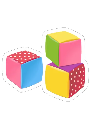 Dadinhos Coloridos de Tecido PNG