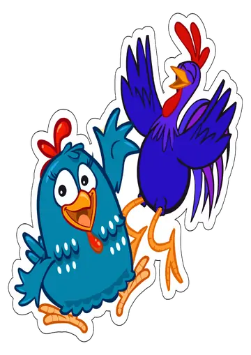 Galinha Pintadinha e Galo Carijó PNG