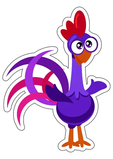 Galo Carijó Mini da Galinha Pintadinha PNG
