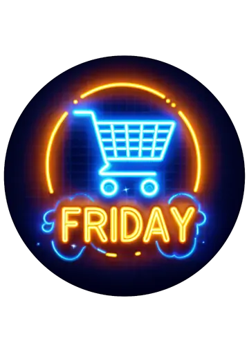 Adesivo Neon Black Friday PNG