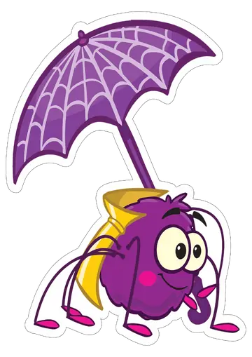 Dona Aranha com Guarda-Chuva PNG