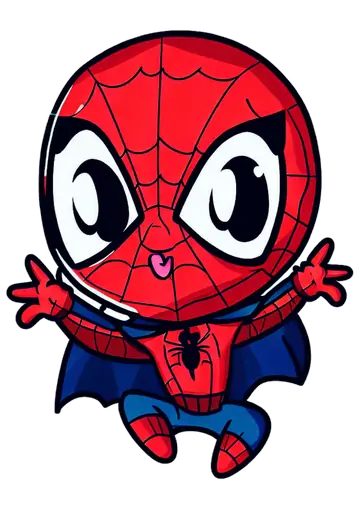 Homem Aranha Baby com Capa Azul PNG