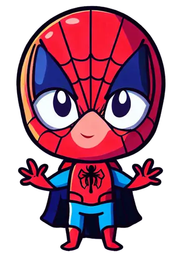 Homem Aranha Baby Sorrindo com Capa PNG