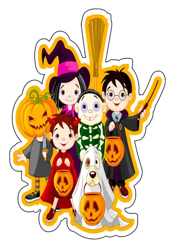 Crianças Fantasiadas para o Halloween PNG