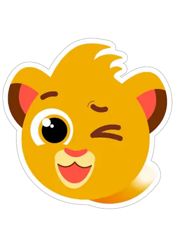 Leão Leo Bolofofos Piscando PNG