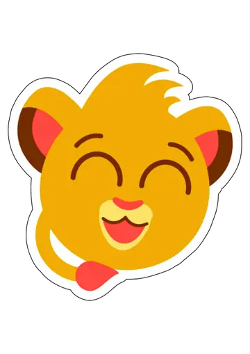 Leão Leo Bolofofos Sorrindo PNG