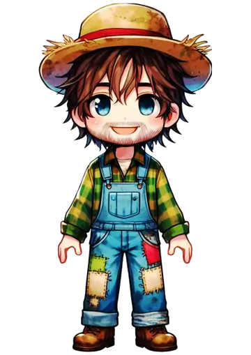 Menino Caipira com Jardineira de Festa Junina PNG