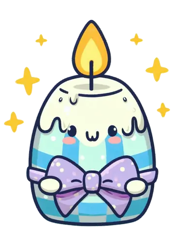 Vela de Pascoa em Forma de Ovo PNG