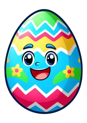 Ovo de Pascoa Decorado com Flores PNG
