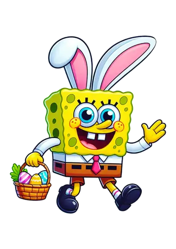 Bob Esponja Coelhinho da Pascoa PNG