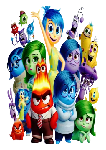 Personagens Divertida Mente Disney PNG