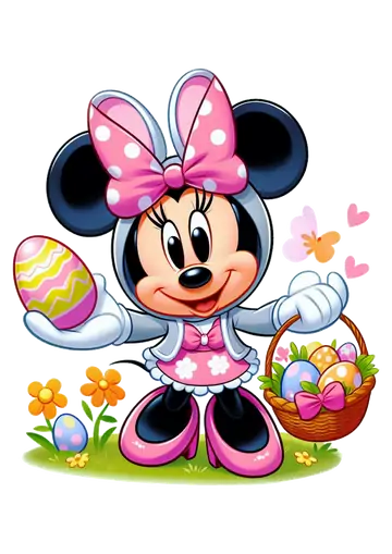 Minnie Mouse Coelhinha com Ovo Gigante PNG