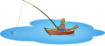 Pescador no Barco PNG