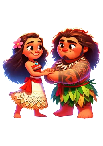 Moana e Maui Desenho Infantil PNG