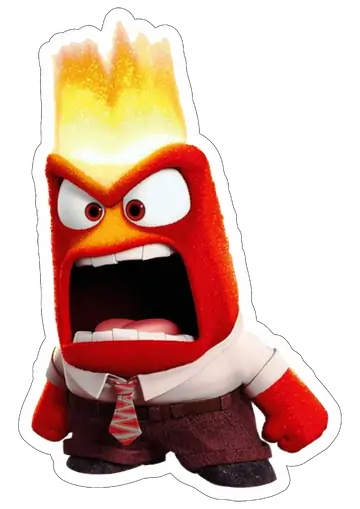 Personagem Raiva Divertida Mente PNG