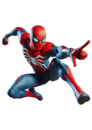Homem Aranha Saltando e Lançando Teia PNG