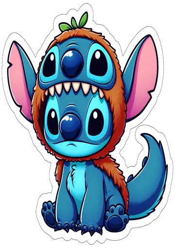 Stitch com Fantasia de Monstrinho PNG
