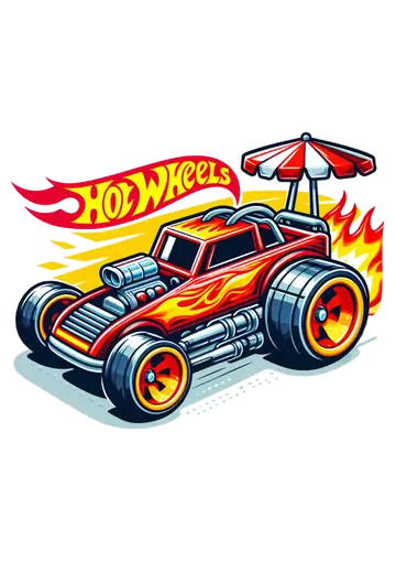 Carrinho Hot Wheels com Logo PNG