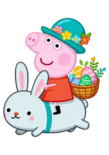 Peppa Pig de Pascoa no Coelhinho PNG