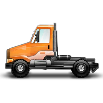 Cavalo Mecânico Laranja Lateral PNG