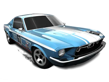 Ford Mustang Clássico Azul PNG