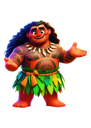 Maui Sorrindo com Braços Abertos PNG