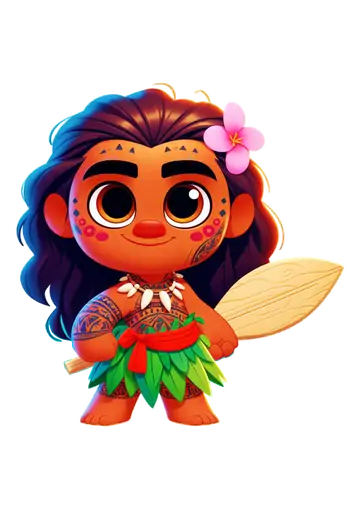 Maui Bebê Chibi com Remo PNG