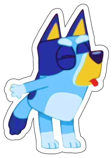 Bluey Fazendo Pose Divertida PNG