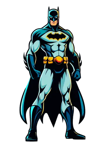 Batman em Pé com Capa Longa PNG