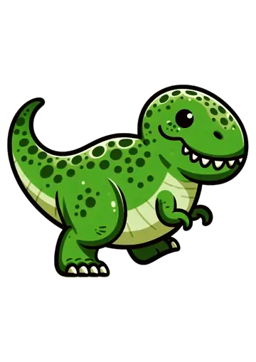 Dinossauro T-Rex Verde Desenho PNG