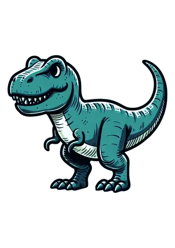 Dinossauro T-Rex Azul Desenho PNG