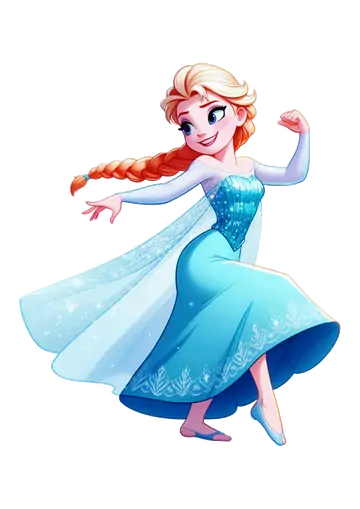 Elsa Frozen Dançando Desenho PNG
