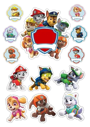 Topo de Bolo Patrulha Canina PNG