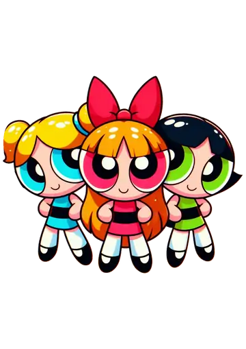 As Meninas Superpoderosas Fofas PNG