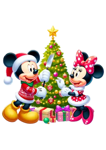 Mickey e Minnie Natalinos PNG
