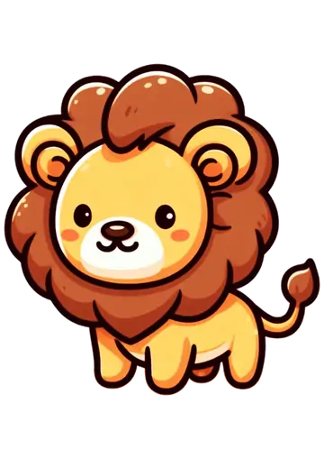 Leão Fofinho Safari Infantil PNG
