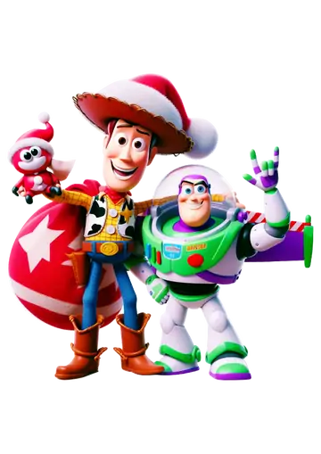 Woody e Buzz Lightyear de Natal PNG