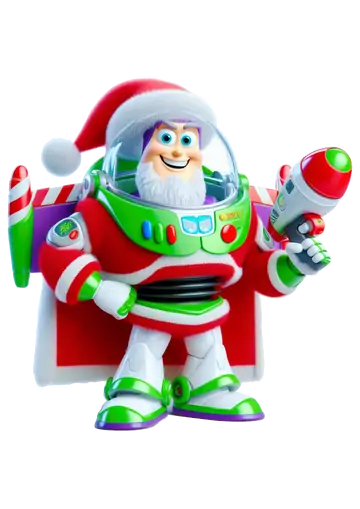 Buzz Lightyear Papai Noel com Laser PNG