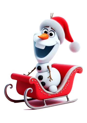 Olaf Frozen no Trenó de Natal PNG