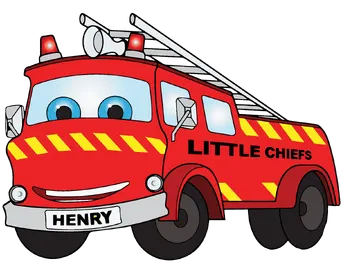 Caminhão de Bombeiros Cartoon PNG