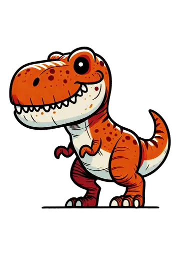 Dinossauro T-Rex Sorrindo Infantil PNG